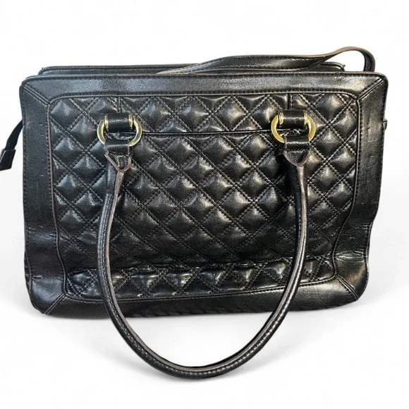 Anne Klein Elegant Black Quilted Handbag - Picture 5 of 16